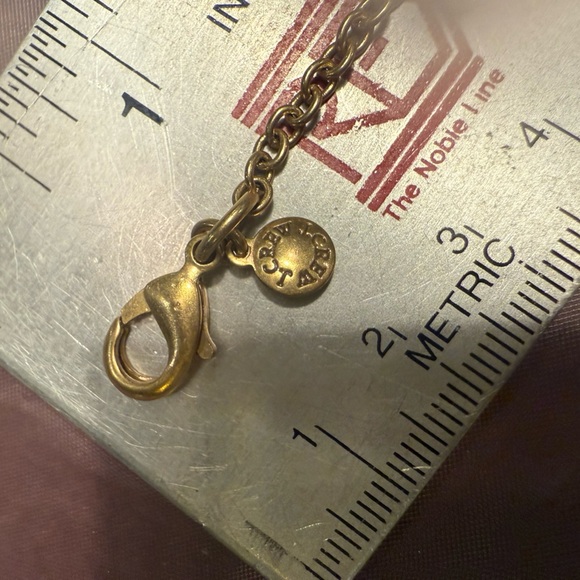 J. Crew Gold and Silver Crystal Art Deco Pendant 32”Necklace - Picture 5 of 7